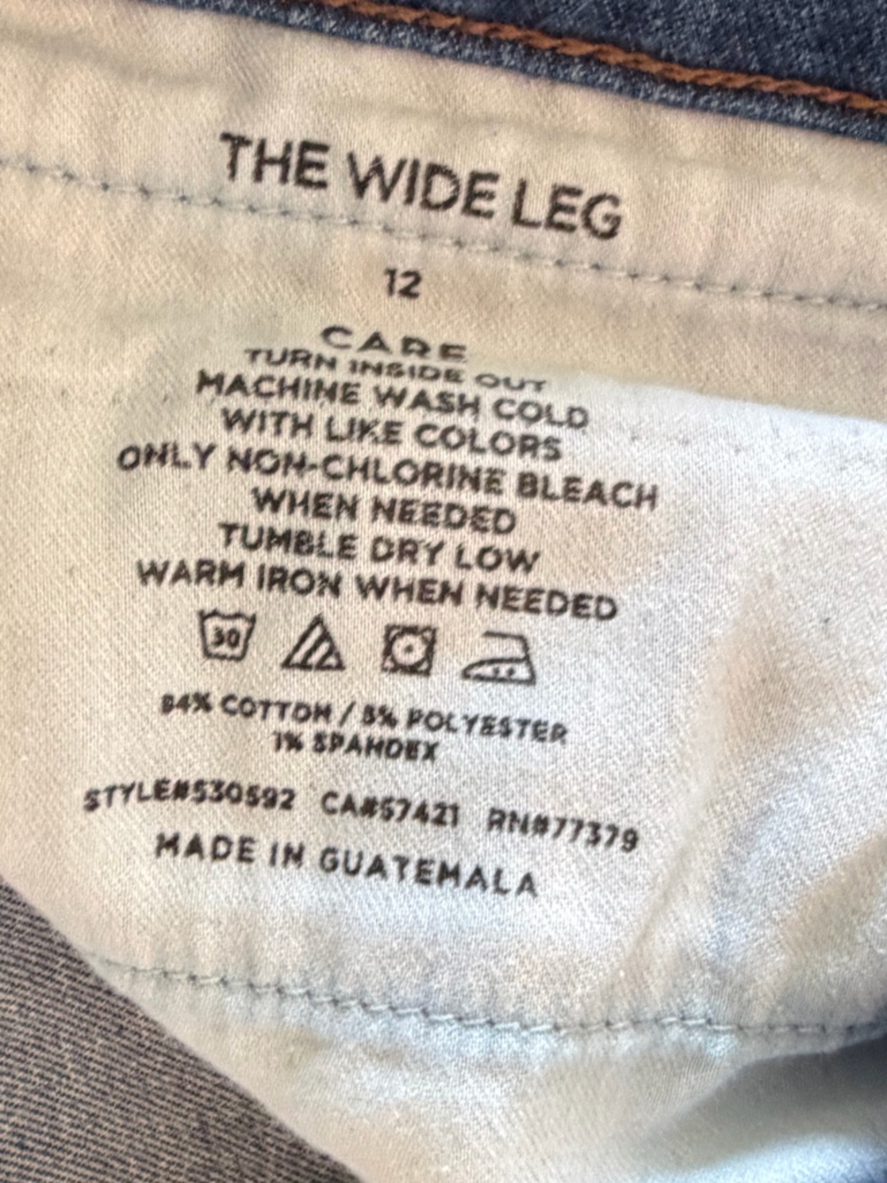 Popular “The Wide Leg “ Cropped Sailor Jeans by ANN TAYLOR. Size 12 - Picture 10 of 10